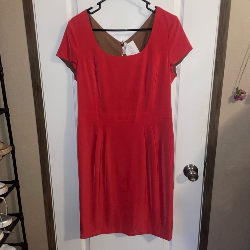 Piol Custom‎ Red Orange Sheath Dress